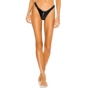 Nookie Panther High Rise Bikini Bottom - Xs Black